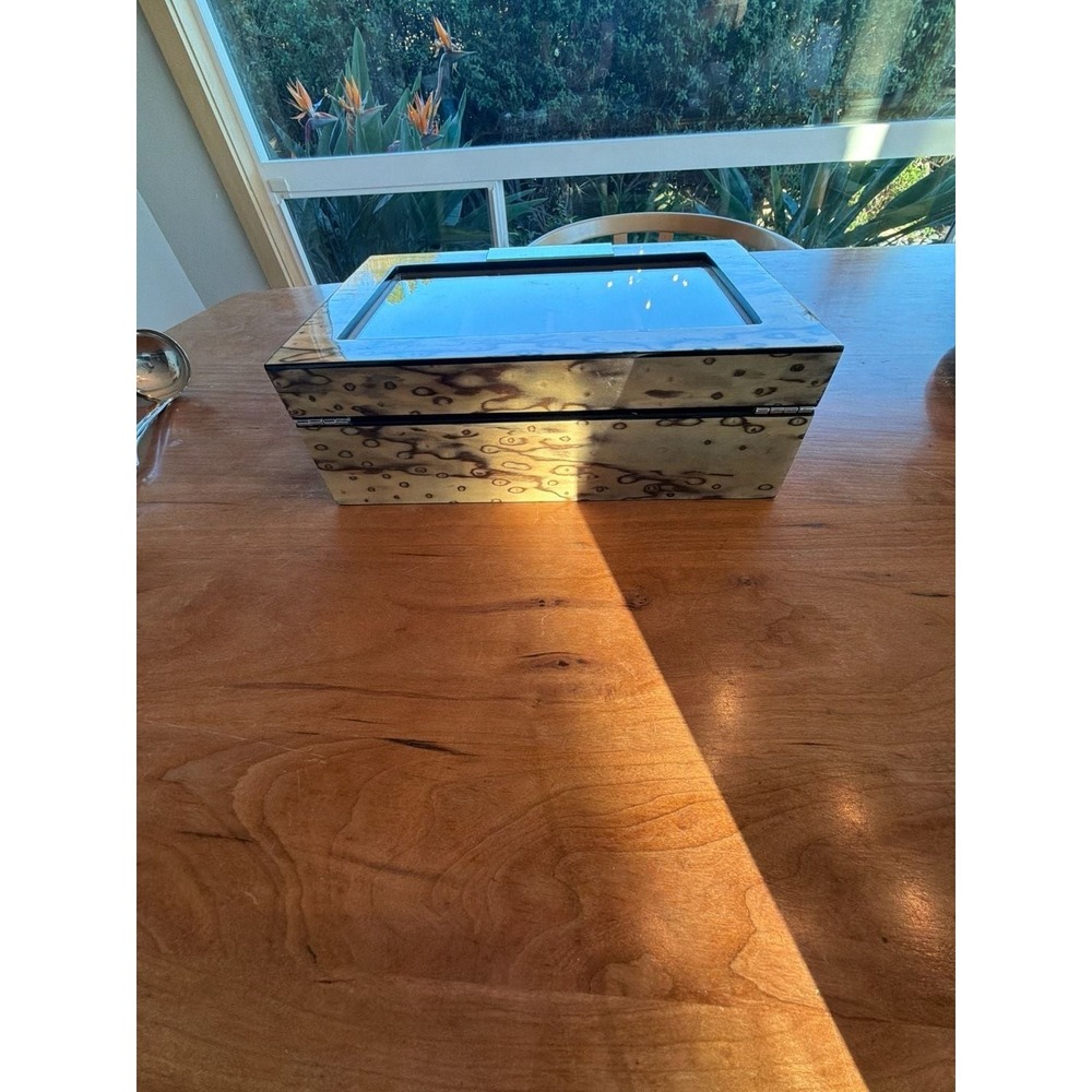 Burl Wood Watch Display Case Box- 8 slots - Picture 13 of 14
